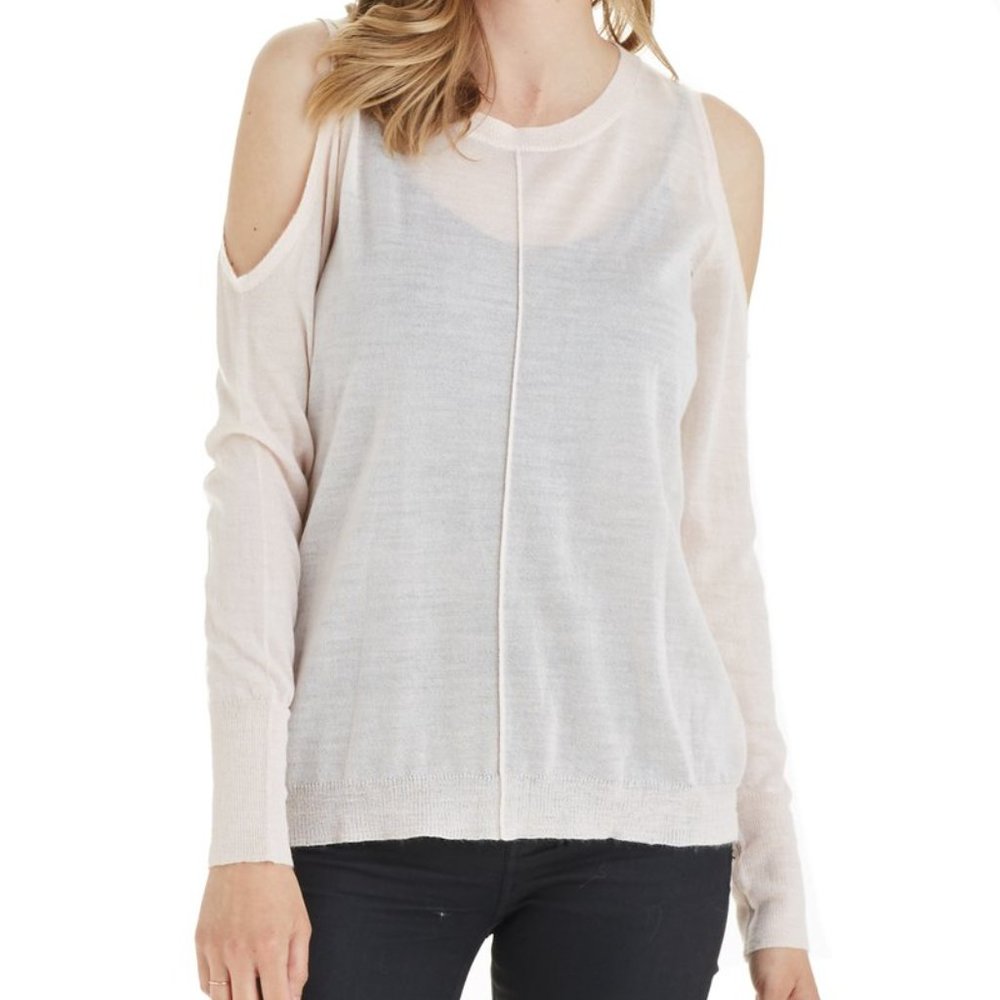 NWT LOVE TOKEN Sebastian Cold Shoulder Sweater